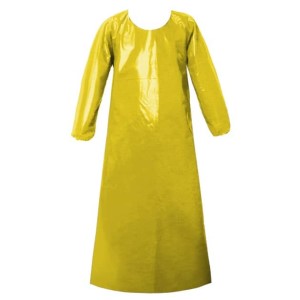 PU Gown Yellow with Elastic Sleeve 6x2